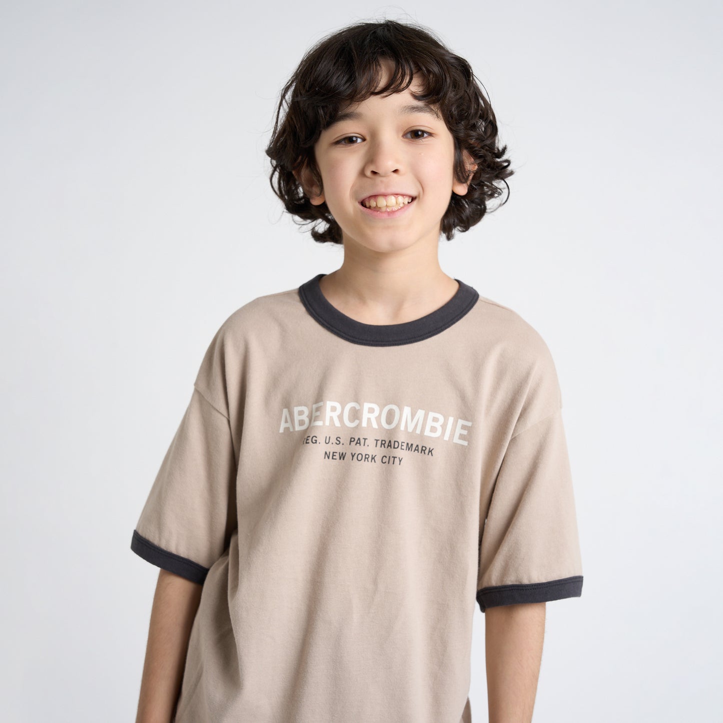 【110-170cm】 Tシャツ A&F(アバクロンビー&フィッチ) AFB ABERCROMBIE RINGER TEE