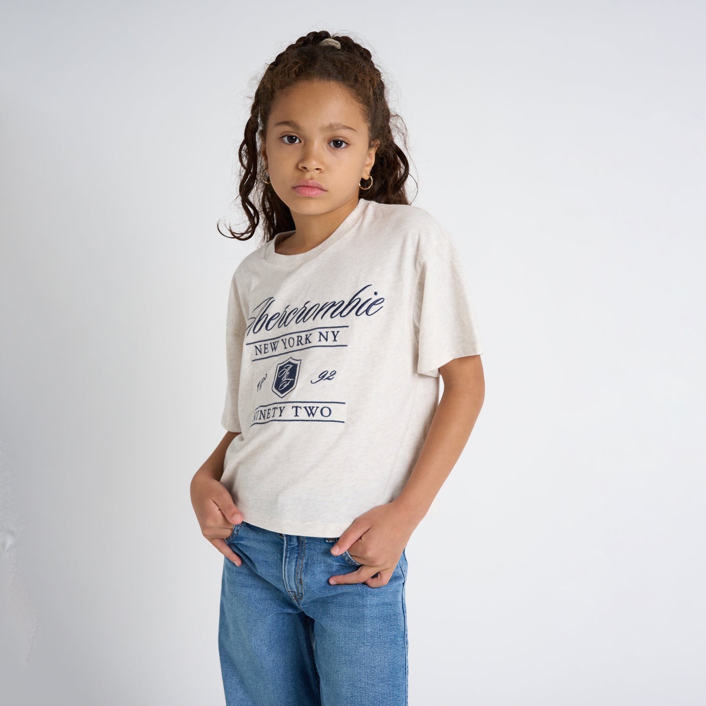 【110-170cm】 Tシャツ A&F(アバクロンビー&フィッチ) AFG ANF CREST BOXY TEE