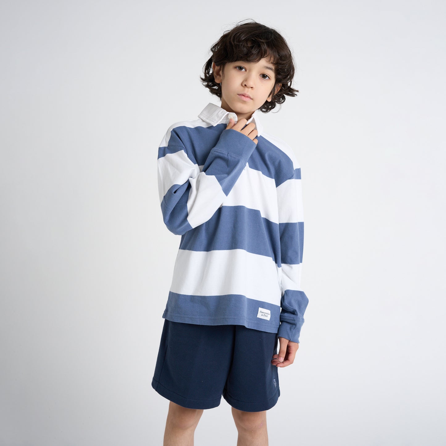 【110-170cm】 Tシャツ A&F(アバクロンビー&フィッチ) AFB LONG SLEEVE RUGBY POLO