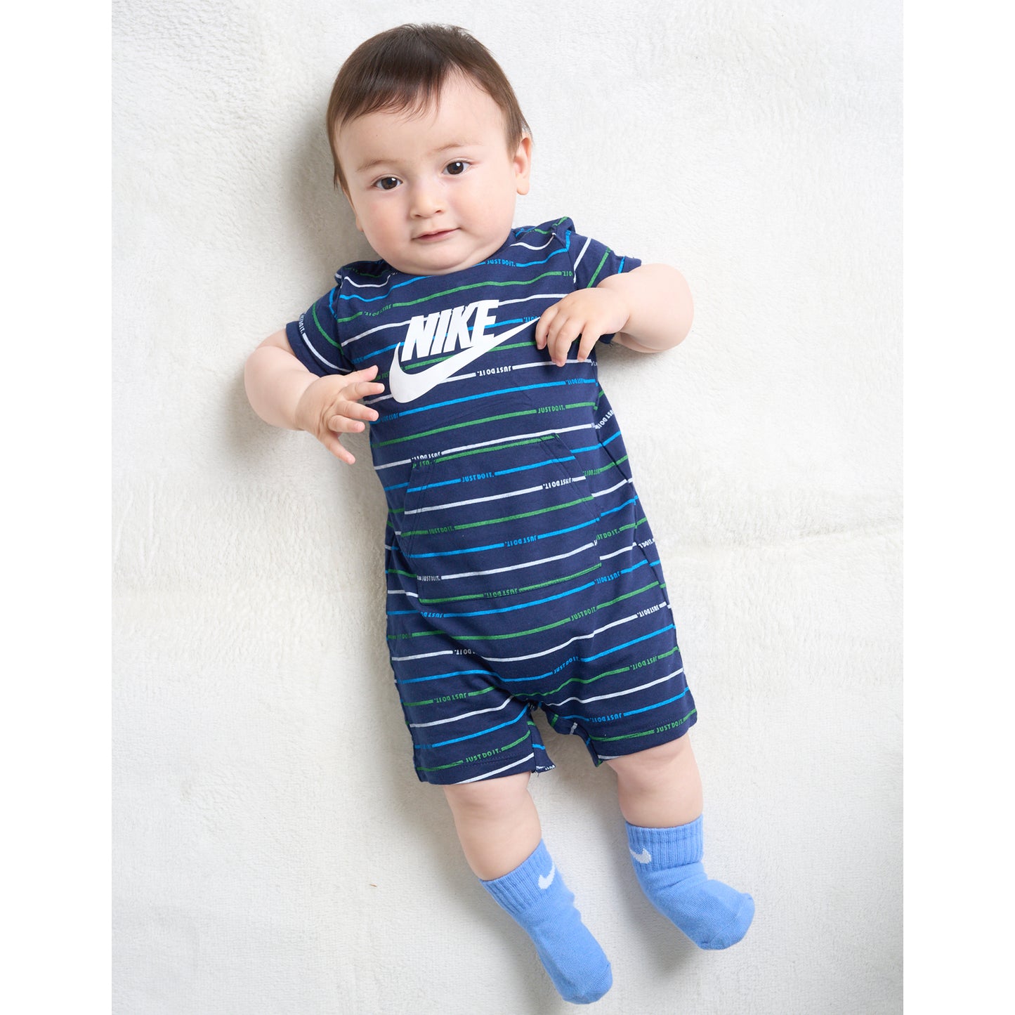 ベビー(55-70cm) ロンパース NIKE(ナイキ) NKN AOP JERSEY ROMPER