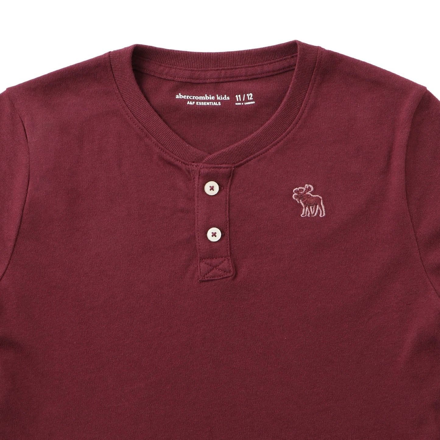 【110-170cm】 Tシャツ A&F(アバクロンビー&フィッチ) AFB ESSENTIAL HENLEY TEE