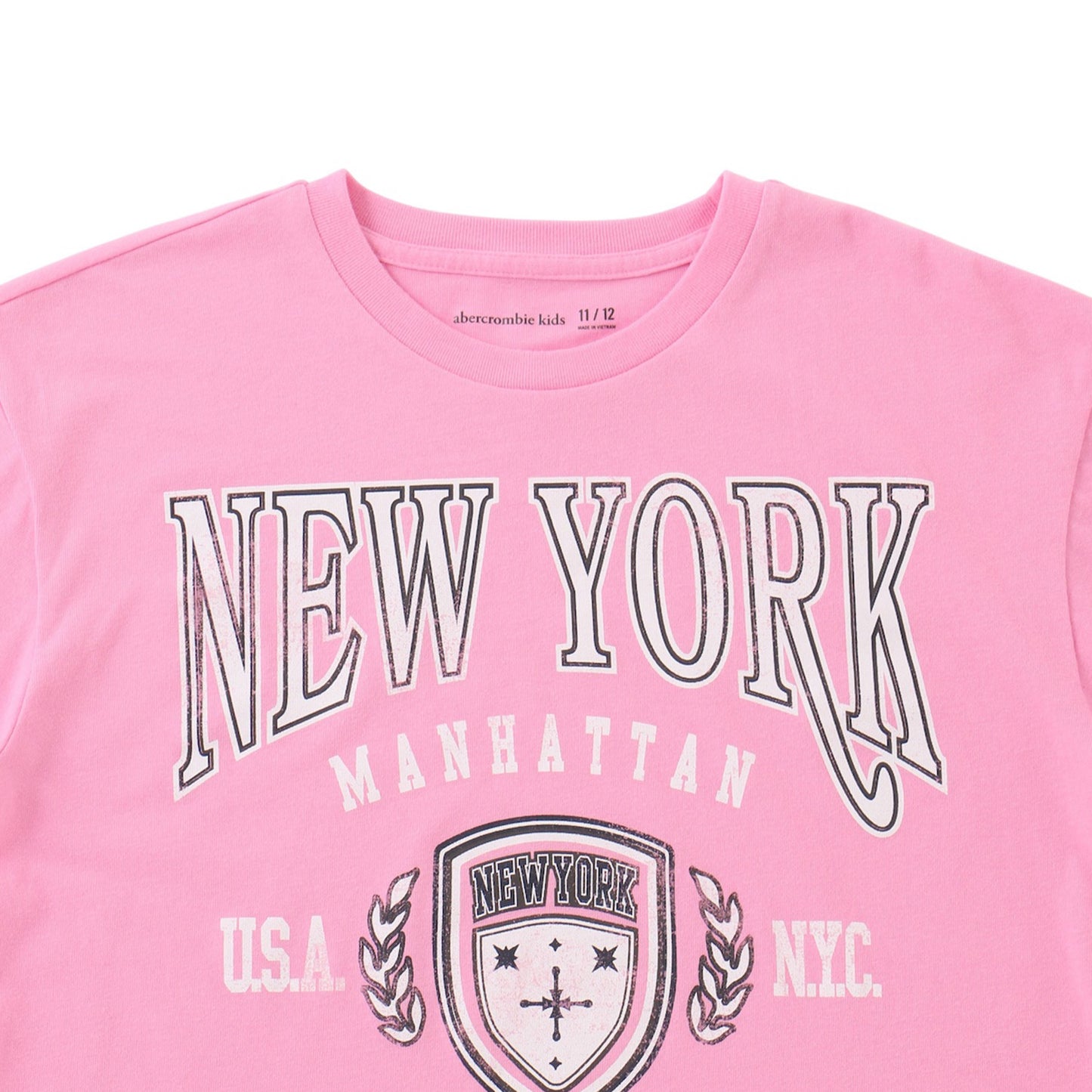 【110-170cm】 Tシャツ A&F(アバクロンビー&フィッチ) AFG NEW YORK CREST BOXY TEE