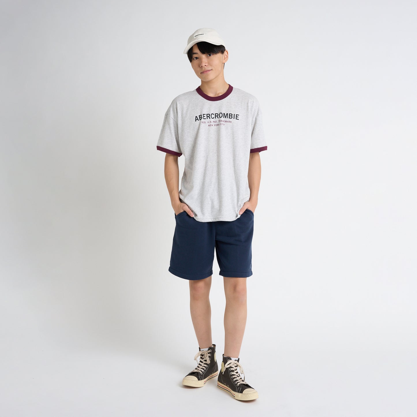 【110-170cm】 Tシャツ A&F(アバクロンビー&フィッチ) AFB ABERCROMBIE RINGER TEE
