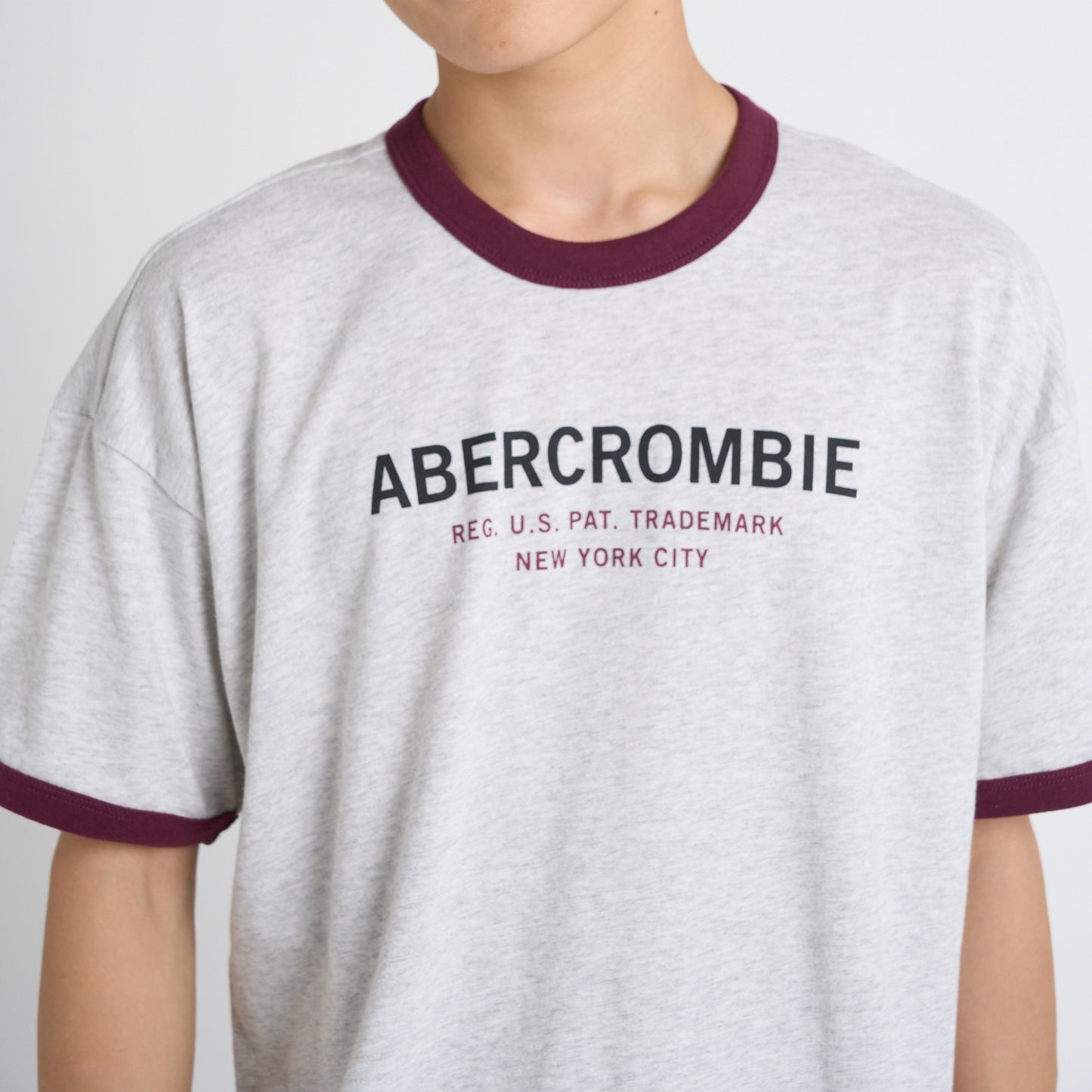 【110-170cm】 Tシャツ A&F(アバクロンビー&フィッチ) AFB ABERCROMBIE RINGER TEE