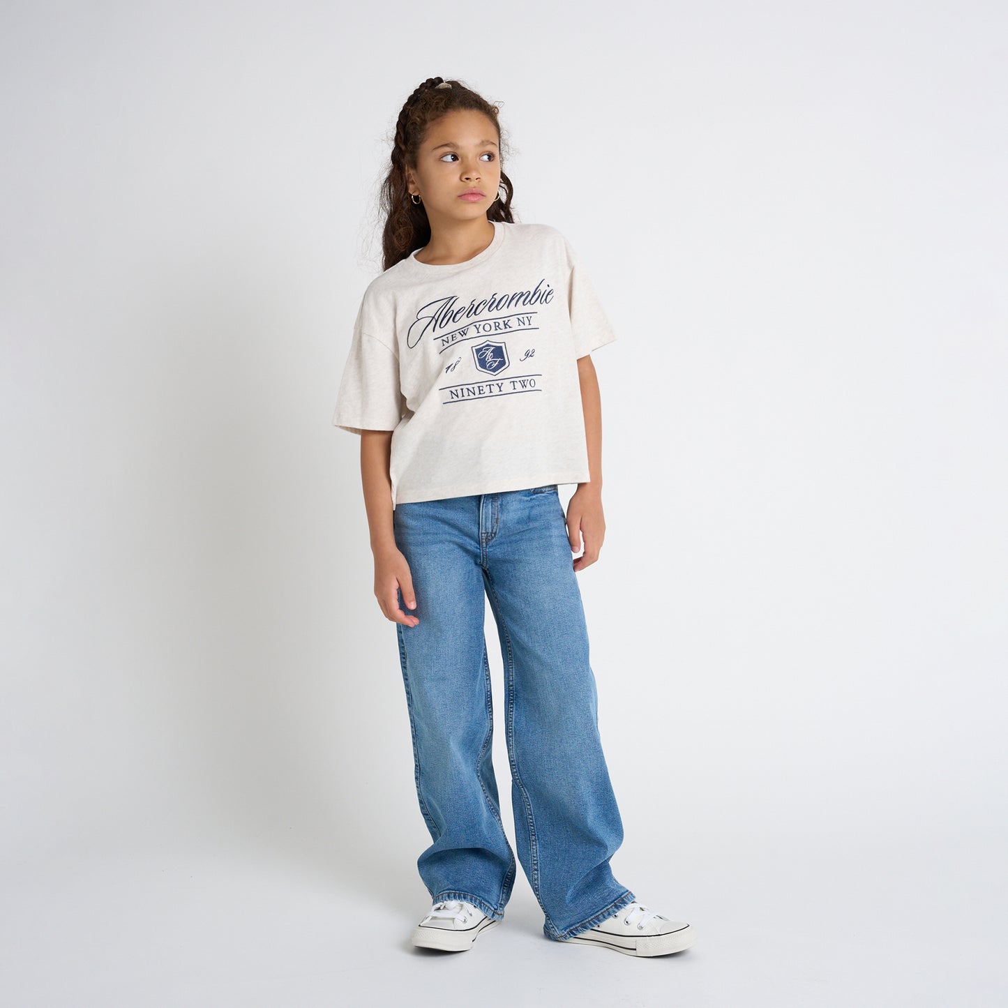 【110-170cm】 Tシャツ A&F(アバクロンビー&フィッチ) AFG ANF CREST BOXY TEE