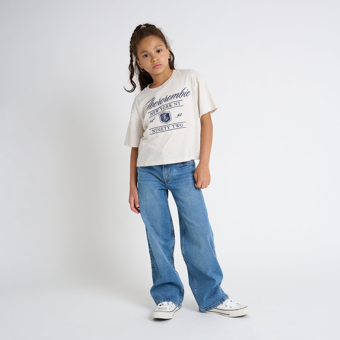 【110-170cm】 パンツ A&F(アバクロンビー&フィッチ) AFG HIGH RISE WIDE LEG JEANS