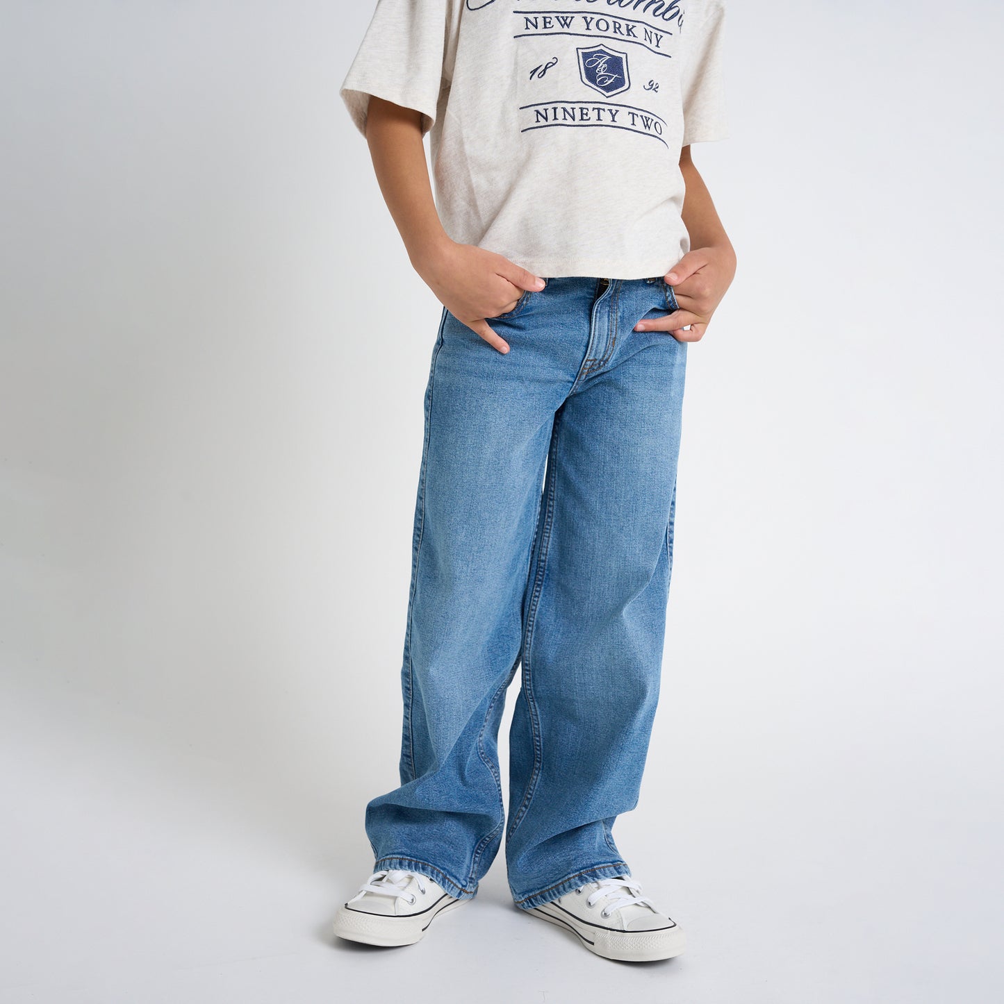 【110-170cm】 パンツ A&F(アバクロンビー&フィッチ) AFG HIGH RISE WIDE LEG JEANS