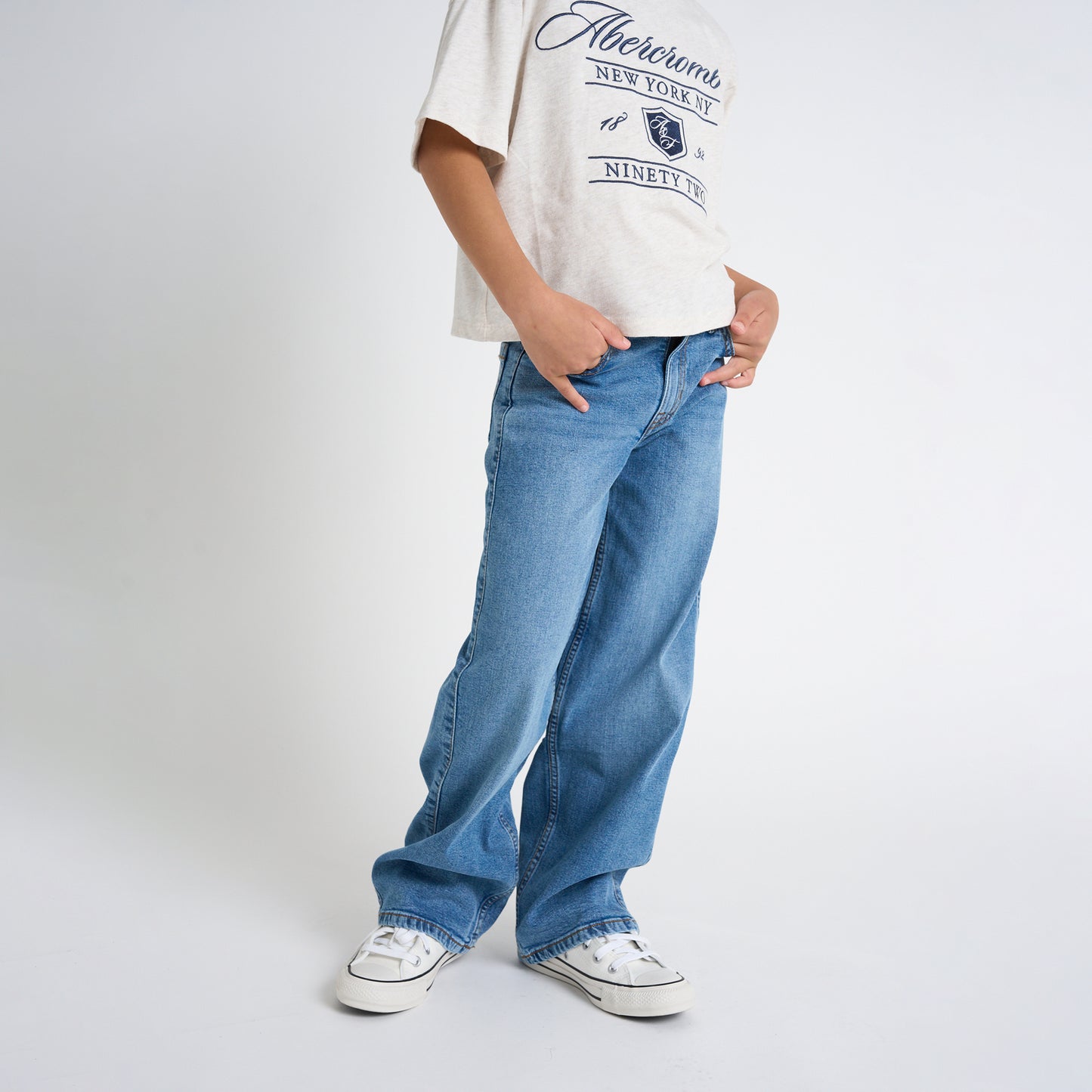 【110-170cm】 パンツ A&F(アバクロンビー&フィッチ) AFG HIGH RISE WIDE LEG JEANS