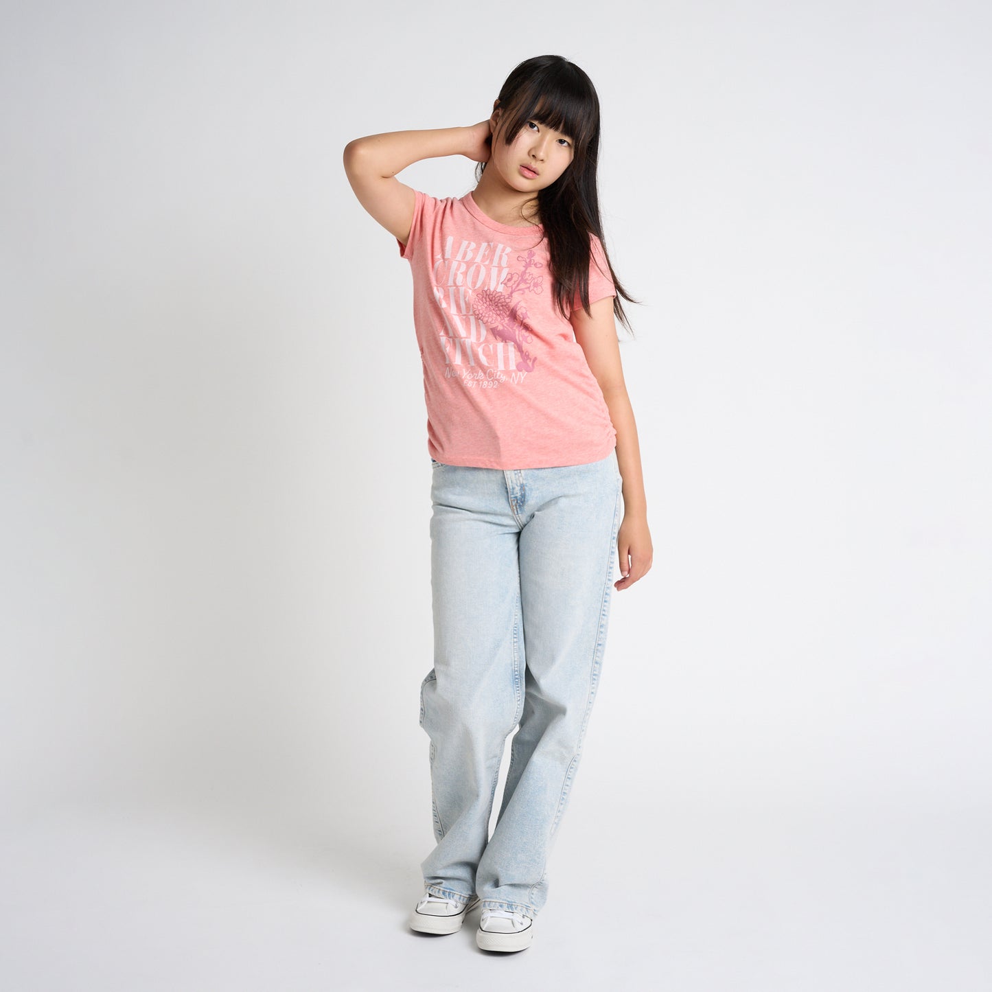 【110-170cm】 パンツ A&F(アバクロンビー&フィッチ) AFG HIGH RISE WIDE LEG JEANS