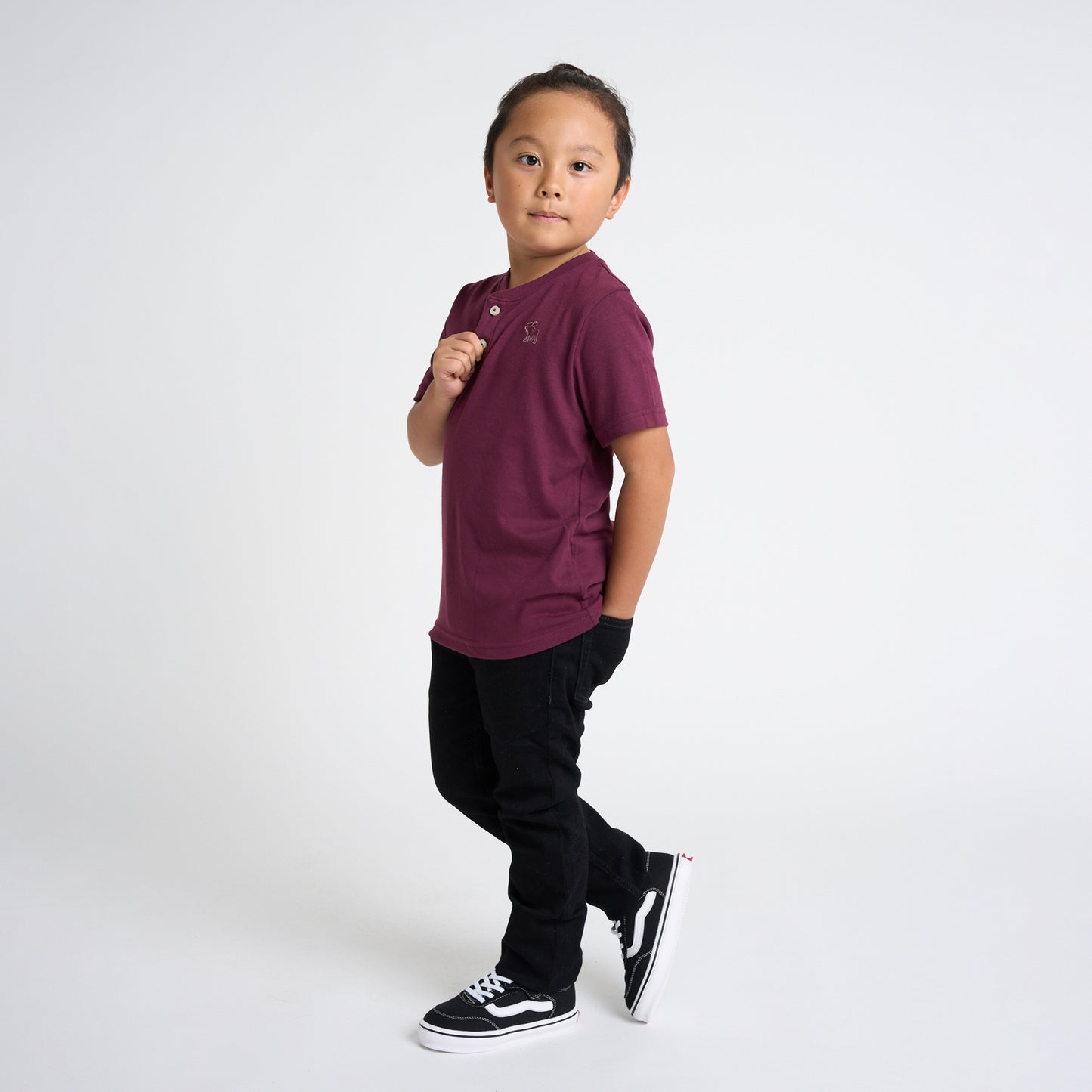 【110-170cm】 Tシャツ A&F(アバクロンビー&フィッチ) AFB ESSENTIAL HENLEY TEE