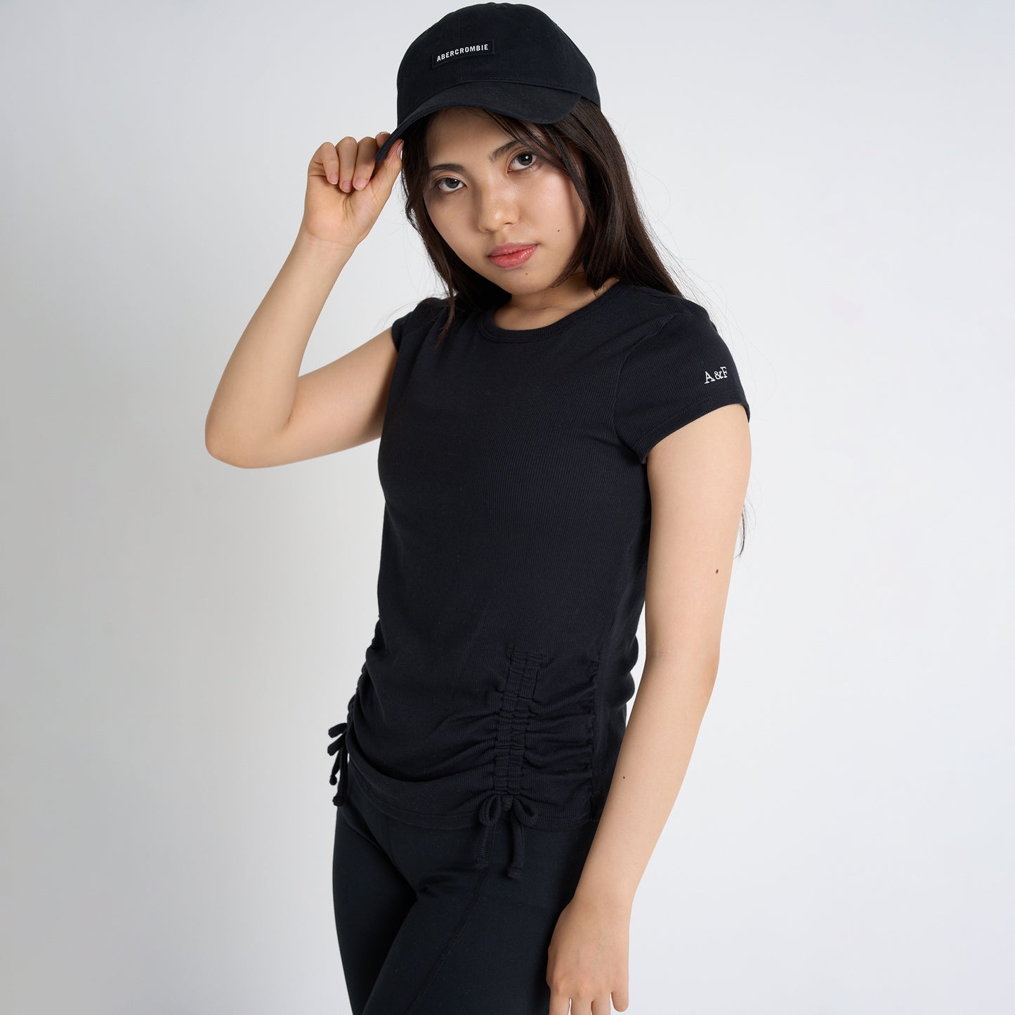 【110-170cm】 Tシャツ A&F(アバクロンビー&フィッチ) AFG RUCHED SIDE BOW BABY TEE