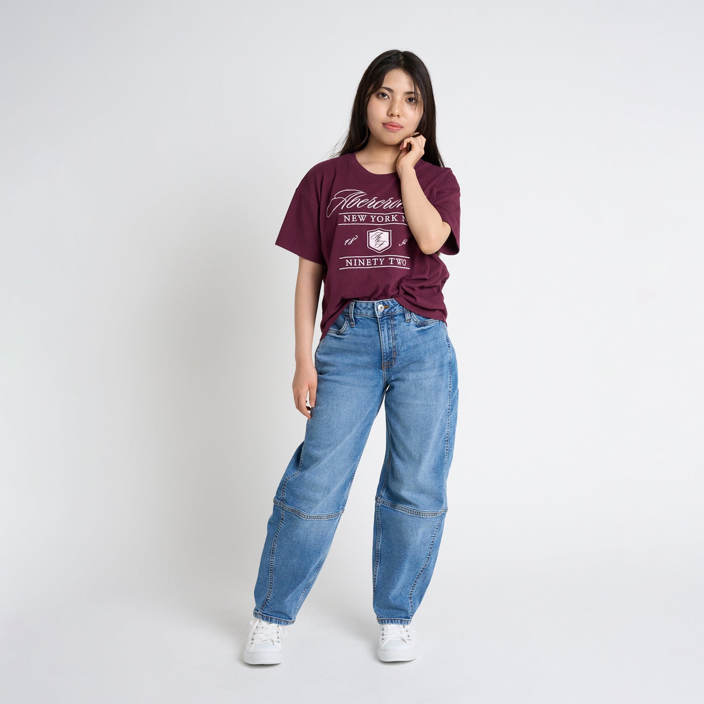 【110-170cm】 Tシャツ A&F(アバクロンビー&フィッチ) AFG ANF CREST BOXY TEE