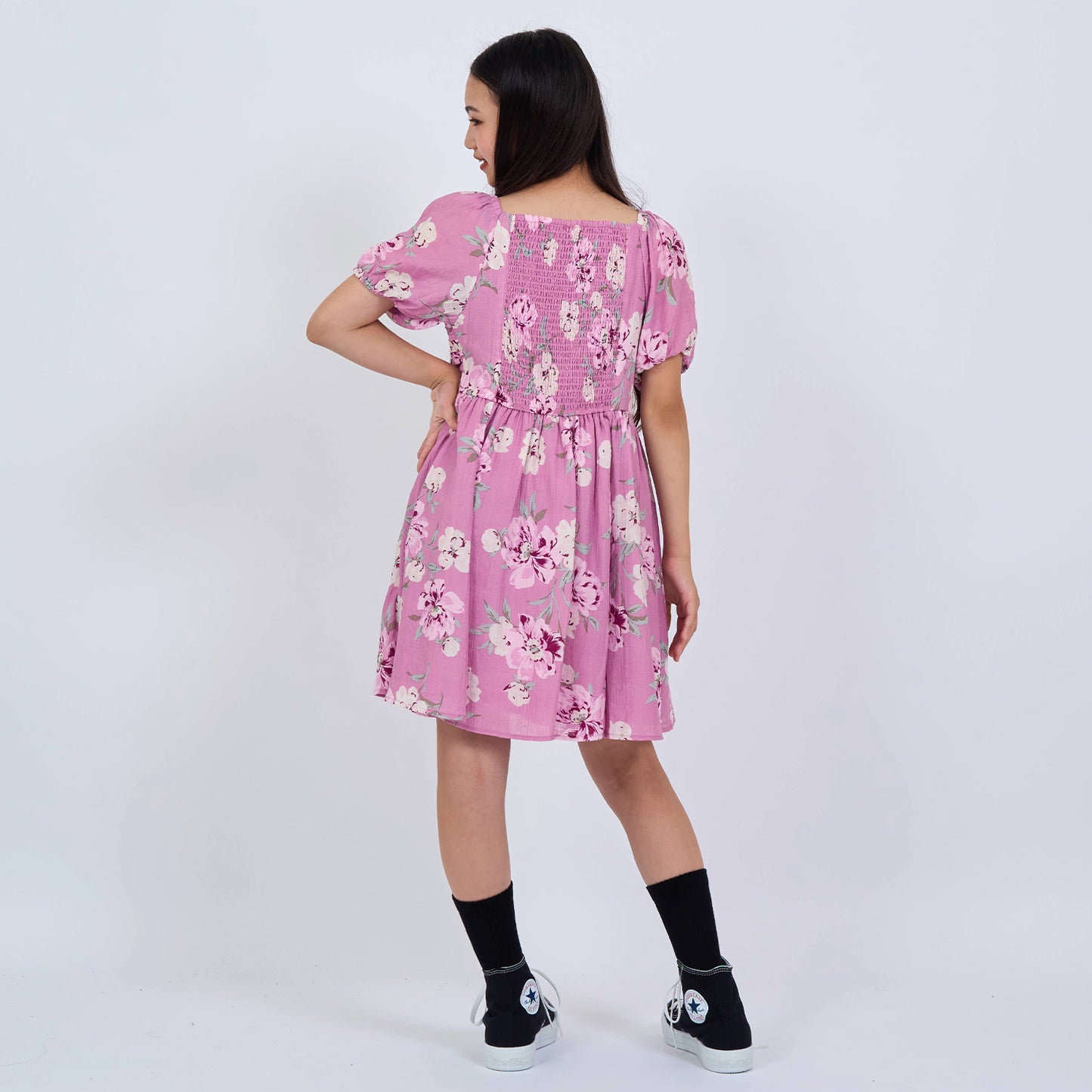 【110-170cm】 ワンピース A&F(アバクロンビー&フィッチ) AFG EMERSON CRINKLE MINI DRESS