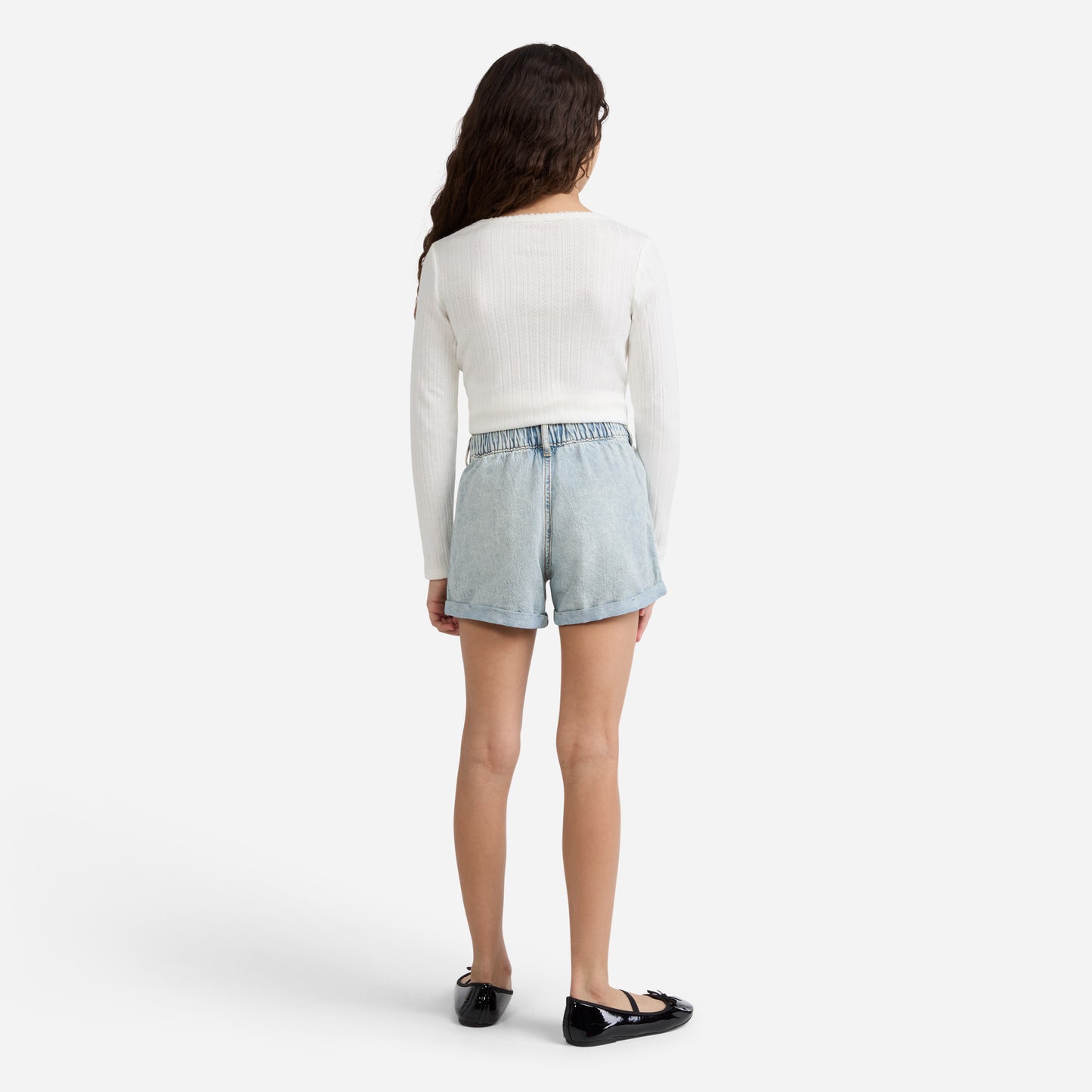 【110-170cm】 A&F(アバクロンビー&フィッチ) ハーフパンツ AFG HR PULL ON RELAX DENIM SHO