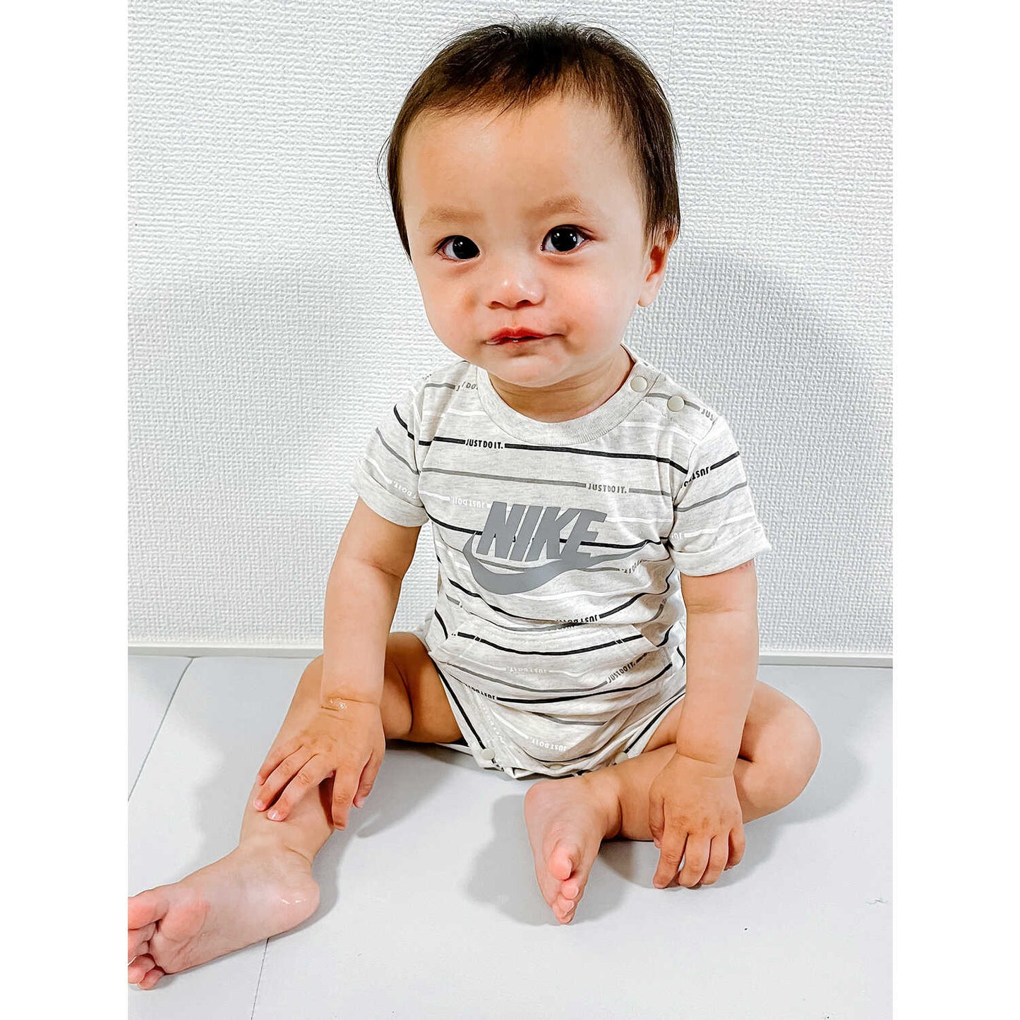 ベビー(55-70cm) ロンパース NIKE(ナイキ) NKN AOP JERSEY ROMPER