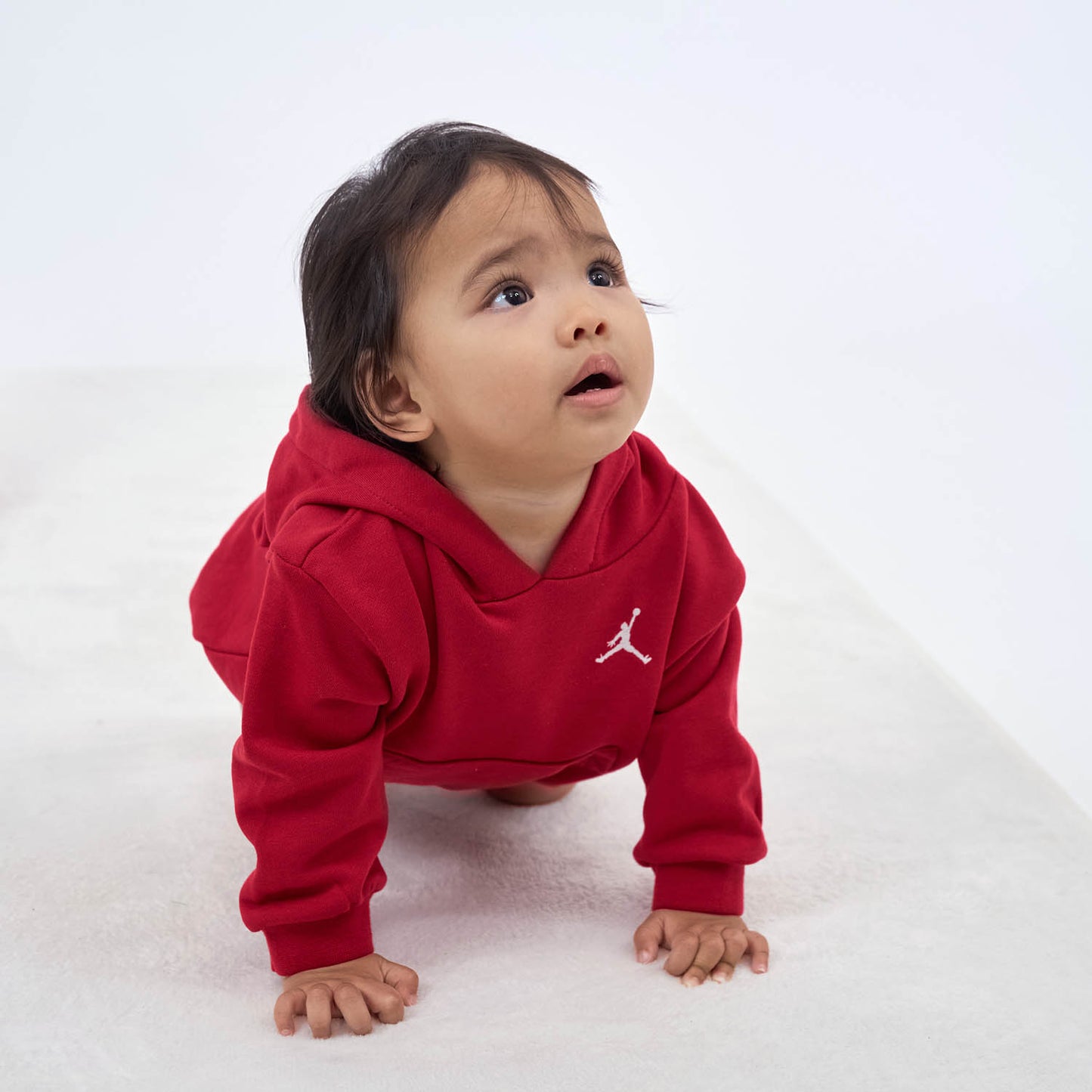 ベビー(80-90cm) ロンパース JORDAN(ジョーダン) JDN MJ JUMPMAN CORE HOODED CRE