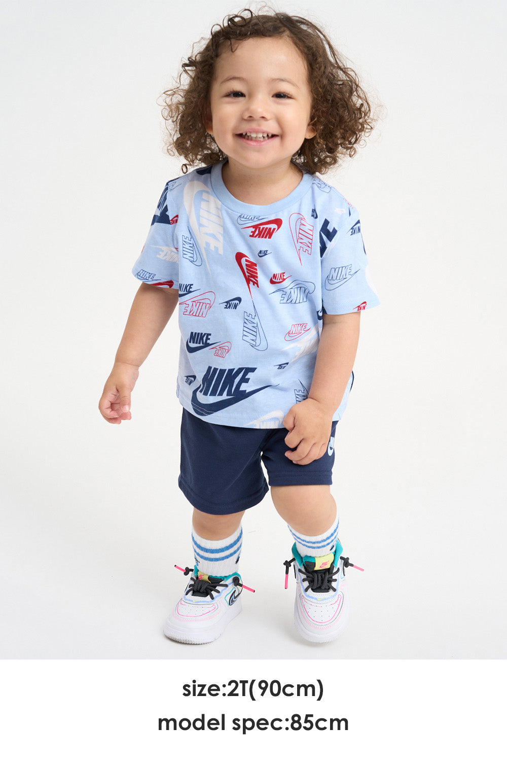トドラー(90-100cm) NIKE(ナイキ) セットアップ NKN N NSW AOP LT WT FT SHORT S