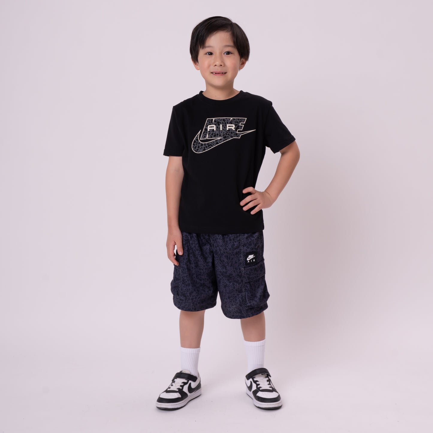 キッズ(105-120cm) NIKE(ナイキ) セットアップ NKB B NK AIR AOP CARGO SHORT S