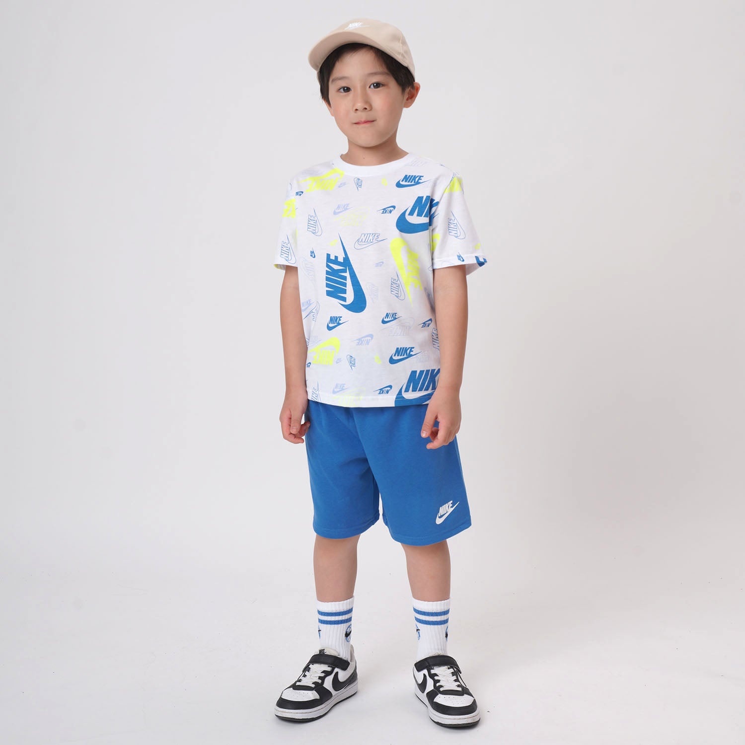 キッズ(105-120cm) NIKE(ナイキ) セットアップ NKN N NSW AOP LT WT FT