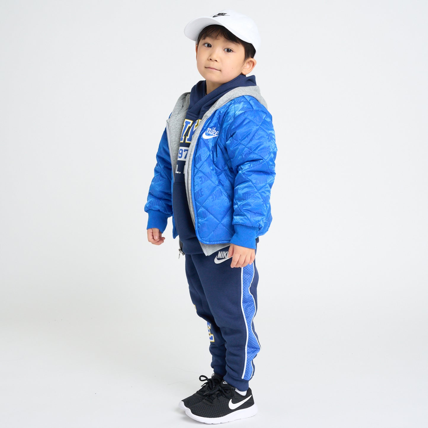 キッズ(105-120cm) アウター NIKE(ナイキ) NKN FLEECE HOODED QUILT JACKET