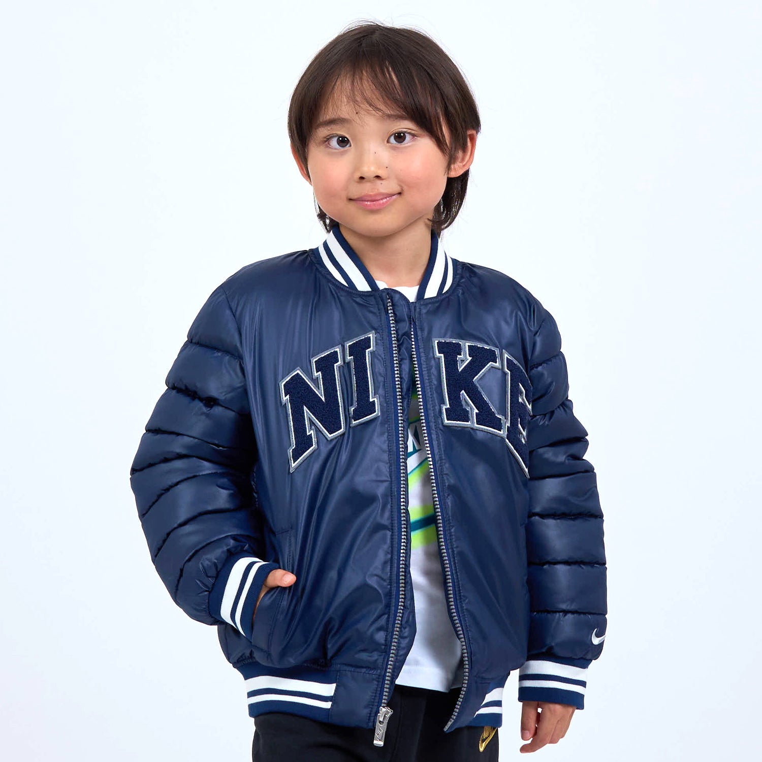 キッズ(105-120cm) アウター NIKE(ナイキ) NKN NIKE BASEBALL PUFFER