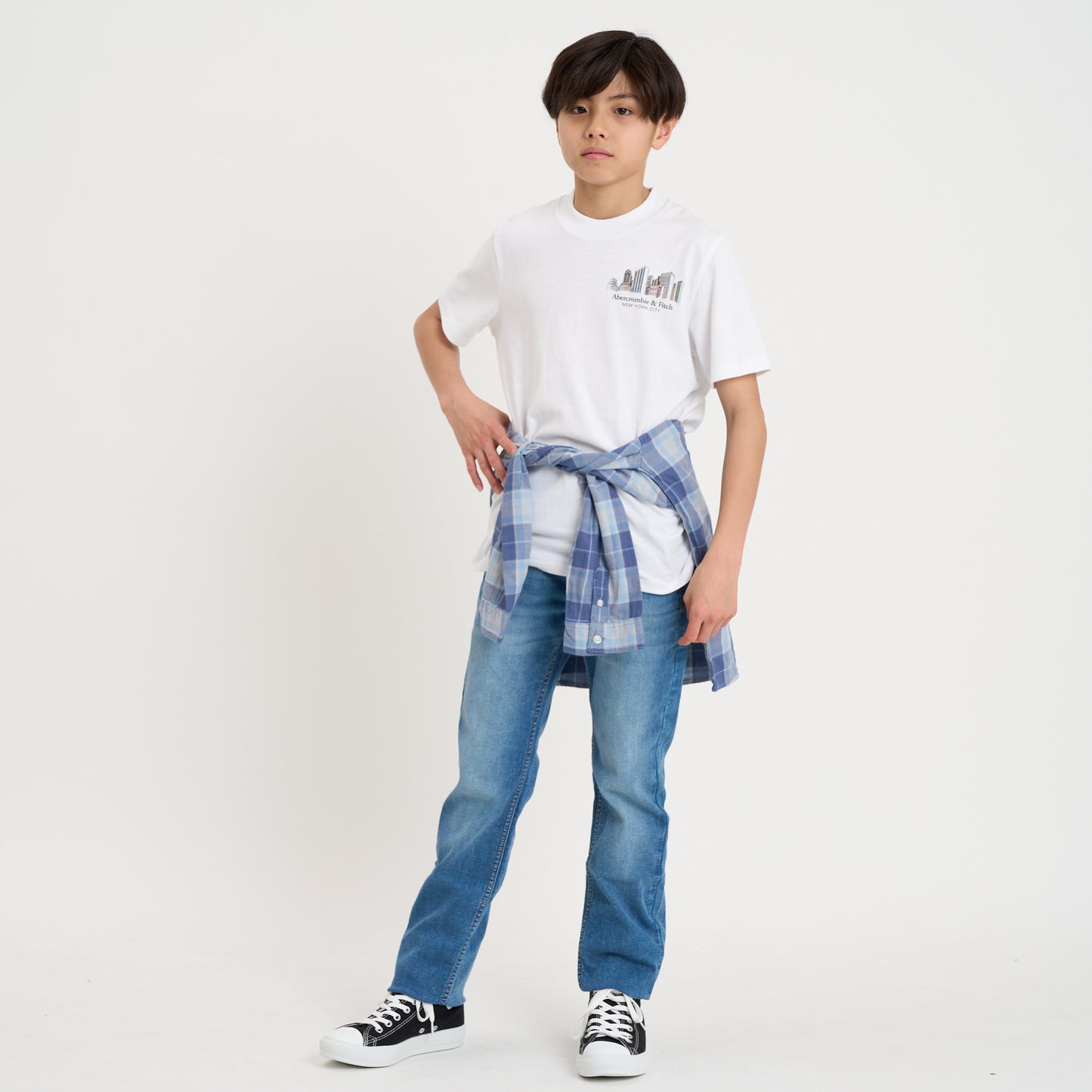 【110-170cm】 A&F(アバクロンビー&フィッチ) 半袖Tシャツ AFB NYC SKETCH TEE