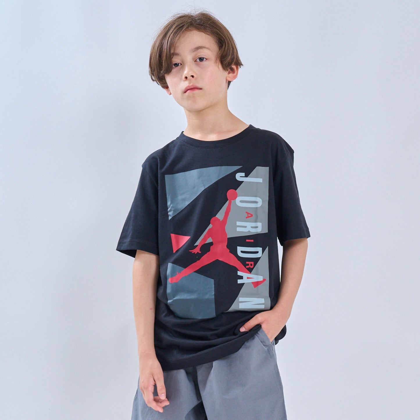 ジュニア(130-170cm) Tシャツ JORDAN(ジョーダン) JDB S/S BLOCK TEE