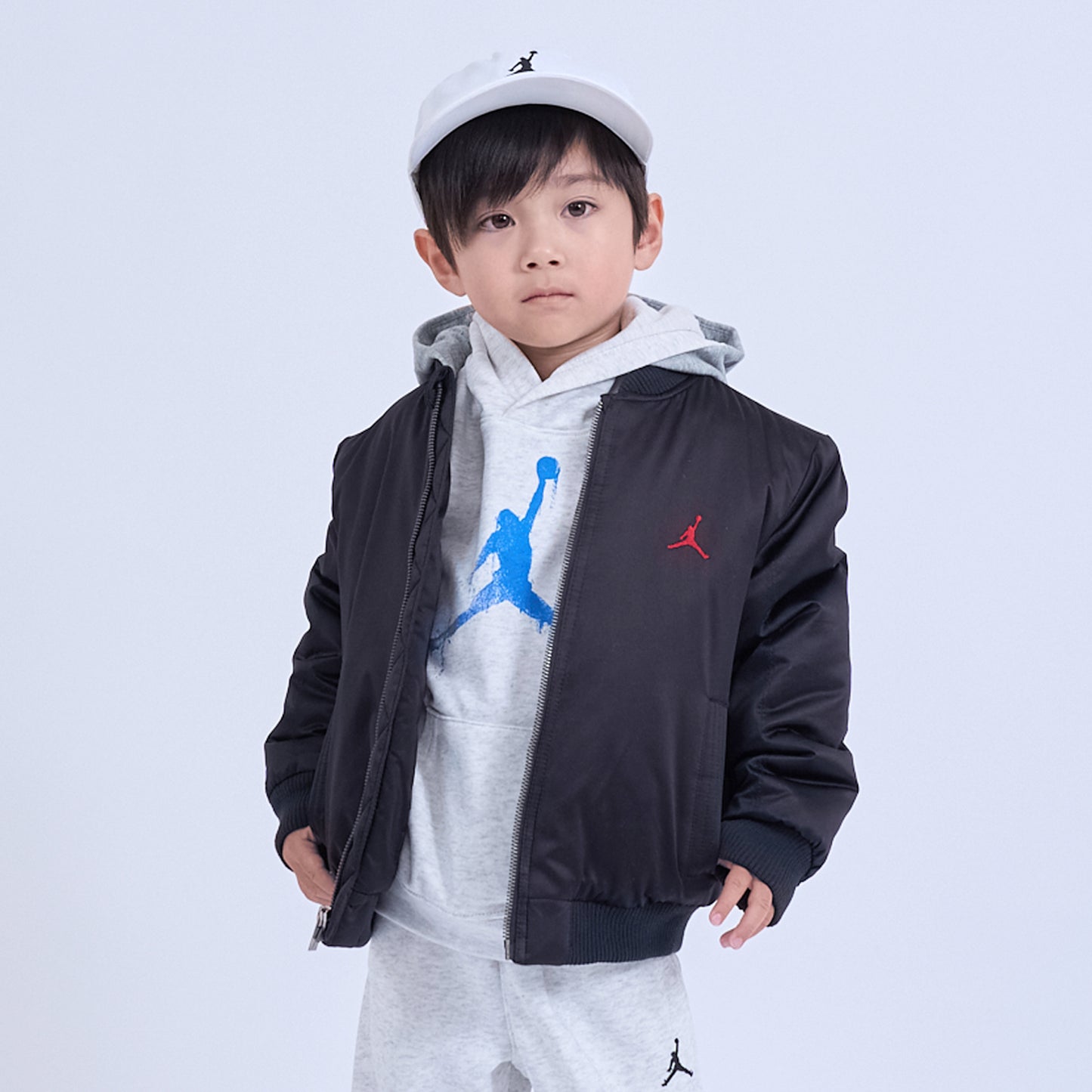 キッズ(105-120cm) アウター JORDAN(ジョーダン) JDN BIG LOGO HOODED BOMBER