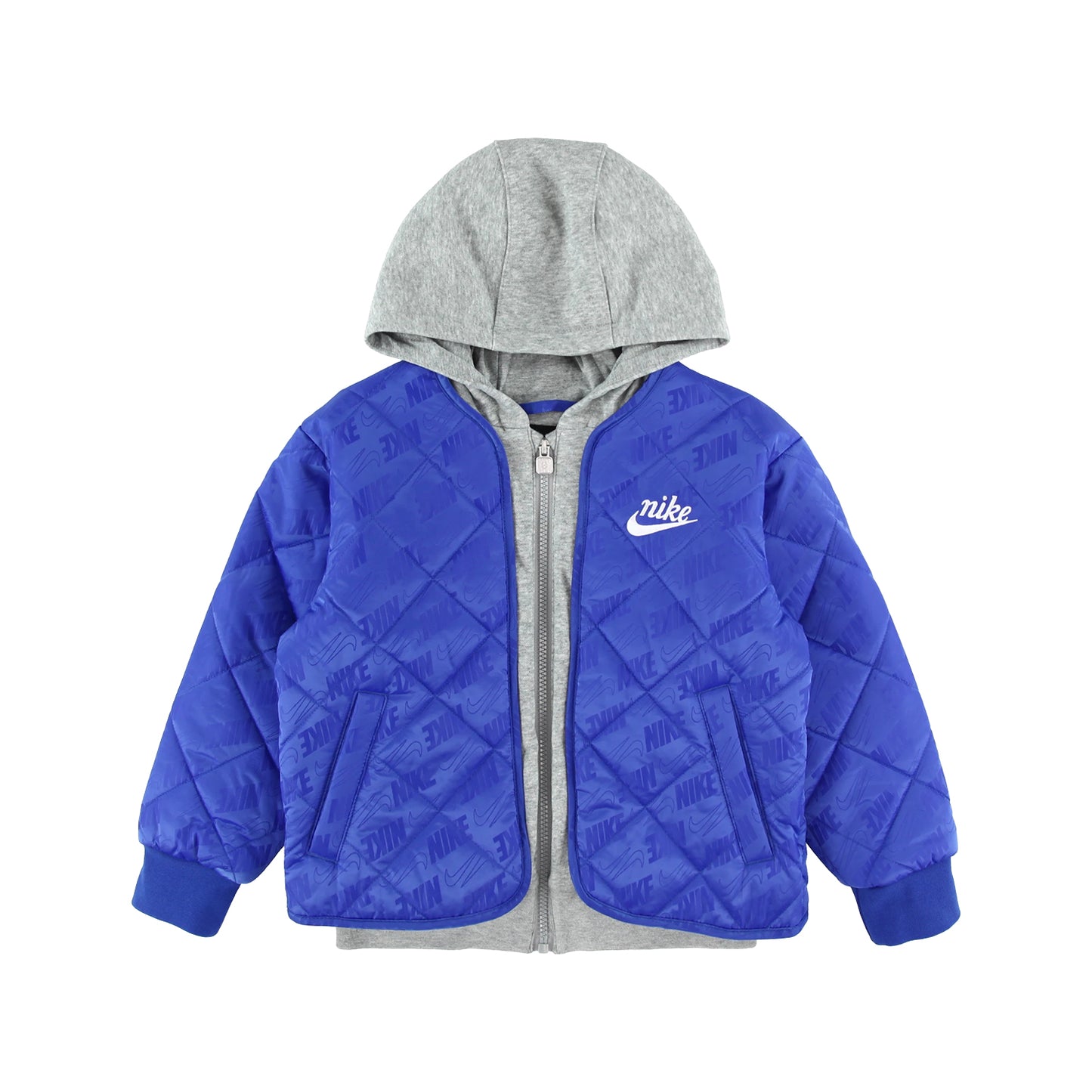 キッズ(105-120cm) アウター NIKE(ナイキ) NKN FLEECE HOODED QUILT JACKET