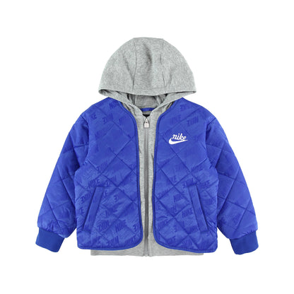 キッズ(105-120cm) アウター NIKE(ナイキ) NKN FLEECE HOODED QUILT JACKET