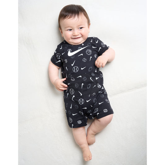 ベビー(55-70cm) ロンパース NIKE(ナイキ) NKN AOP SPORTSBAKK ROMPER