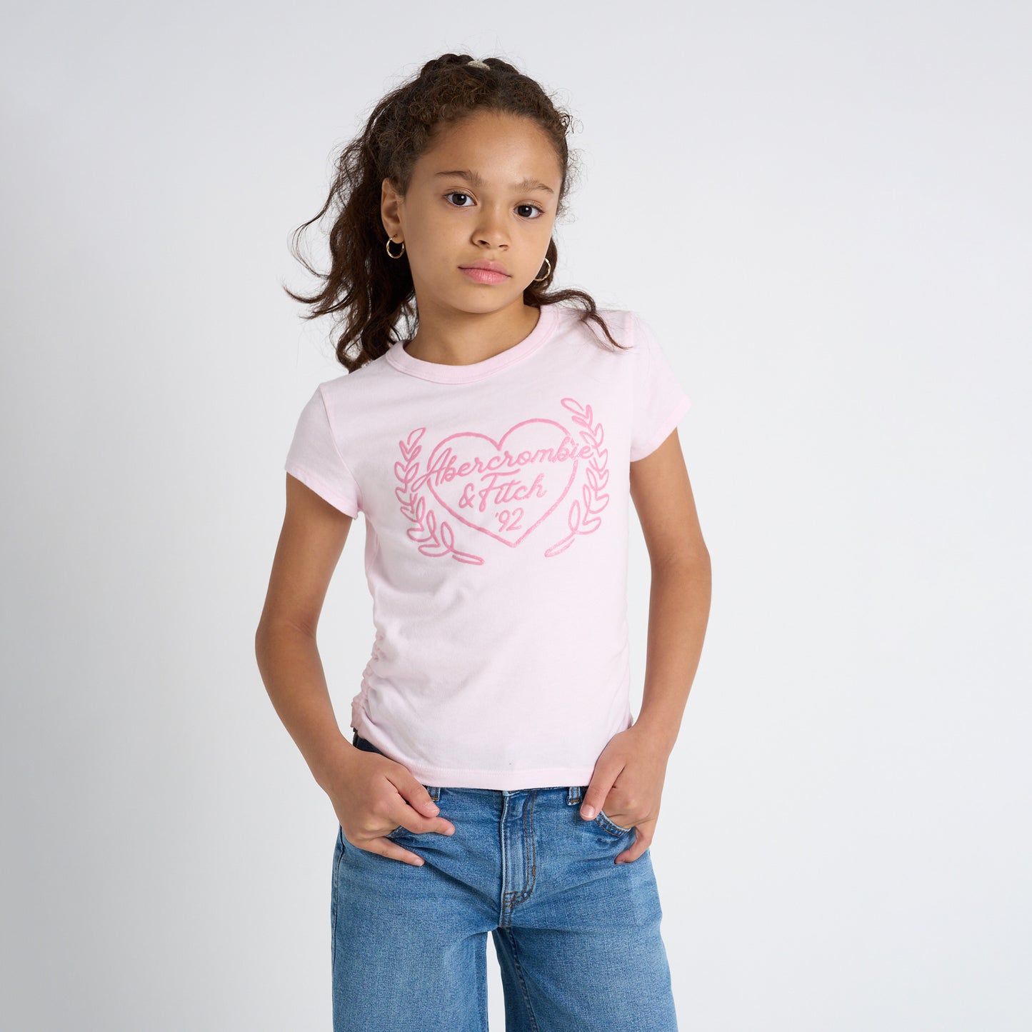 【110-170cm】 Tシャツ A&F(アバクロンビー&フィッチ) AFG ANF LAUREL HEART BABY TEE