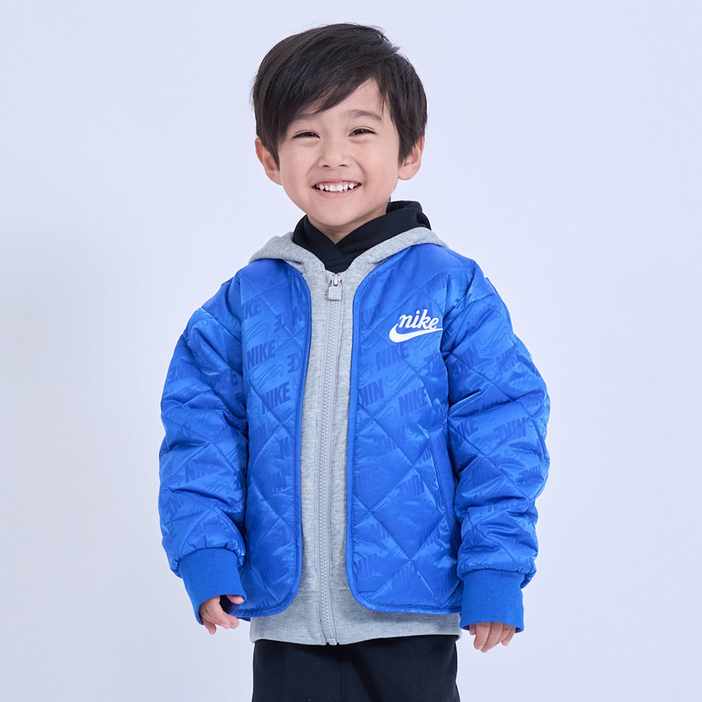 キッズ(105-120cm) アウター NIKE(ナイキ) NKN FLEECE HOODED QUILT JACKET
