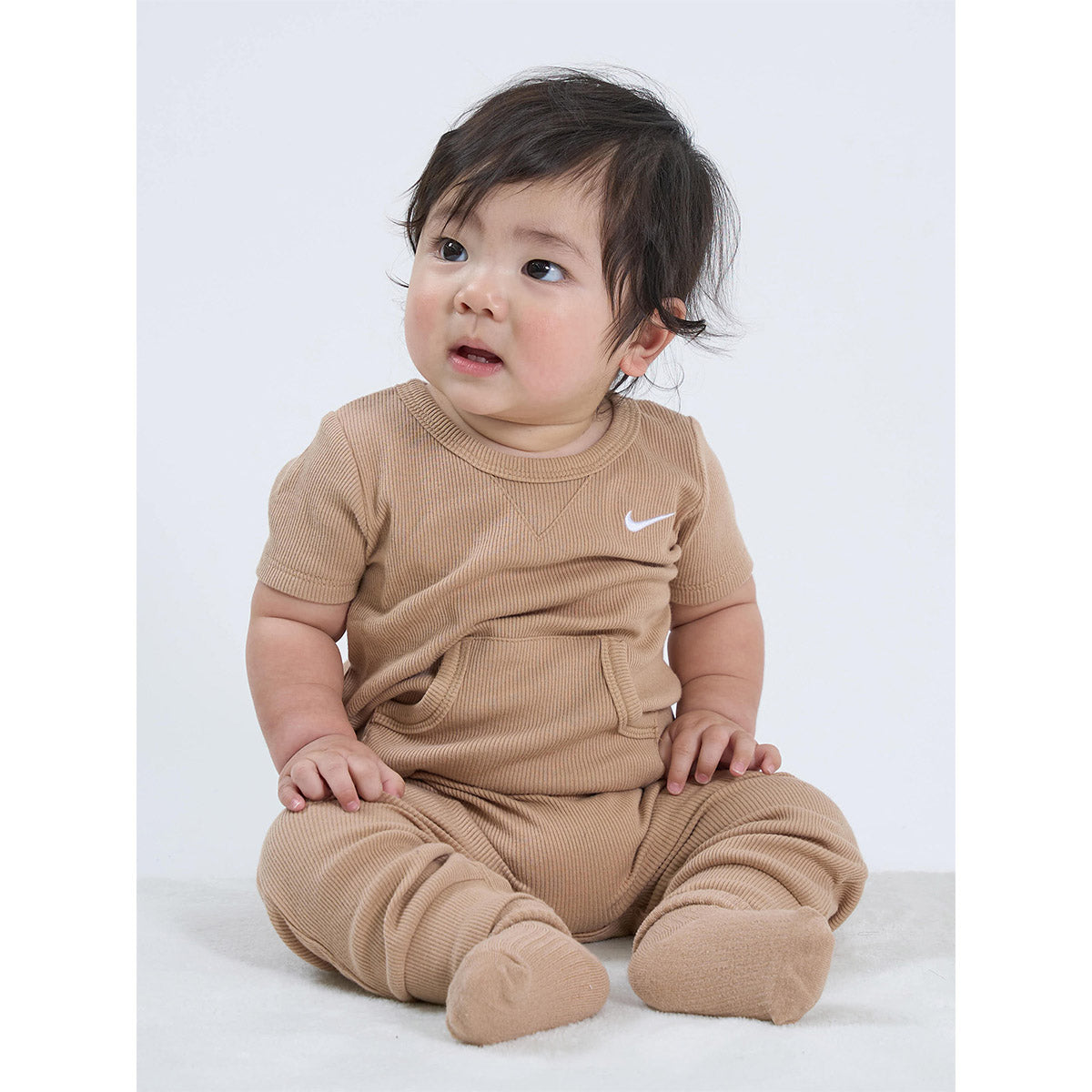 ベビー(6-12M) セット商品 NIKE(ナイキ) NHN NIKE RIB S/S ROMPER & SOCK