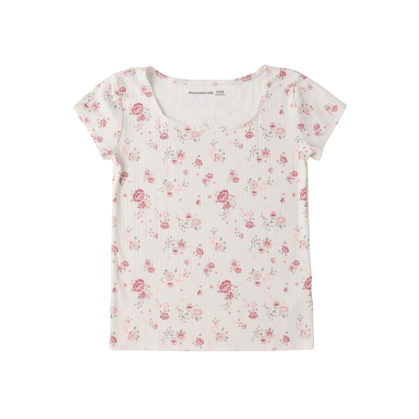 【110-170cm】 Tシャツ A&F(アバクロンビー&フィッチ) AFG SS POINTELLE SQUARE NECK T