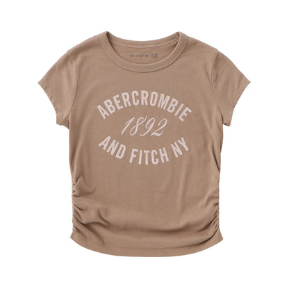 【110-170cm】 Tシャツ A&F(アバクロンビー&フィッチ) AFG ANF 1892 RUCHED TEE
