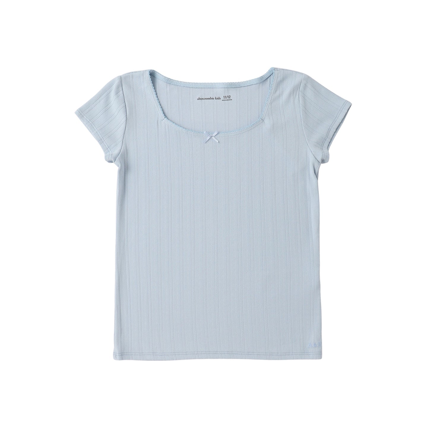 【110-170cm】 Tシャツ A&F(アバクロンビー&フィッチ) AFG SS POINTELLE SQUARE NECK T