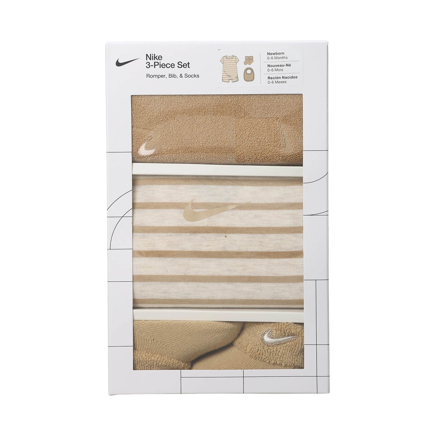 ベビー(65-80cm) セット商品 NIKE(ナイキ) NHN 3PK TERRY ROMPER SET