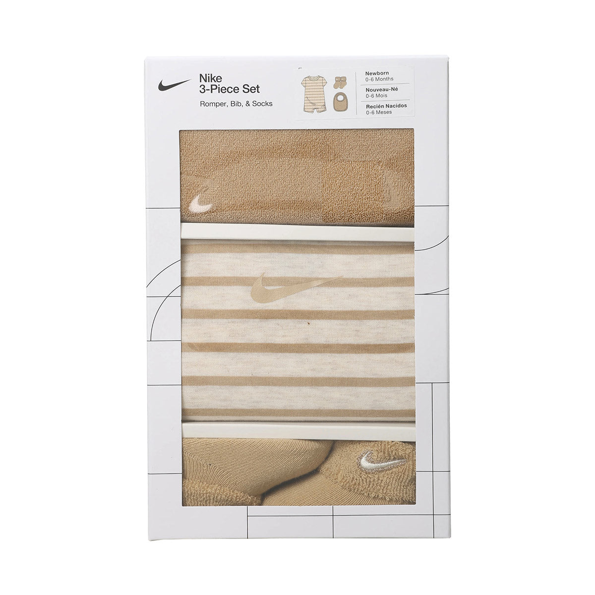 ベビー(65-80cm) セット商品 NIKE(ナイキ) NHN 3PK TERRY ROMPER SET