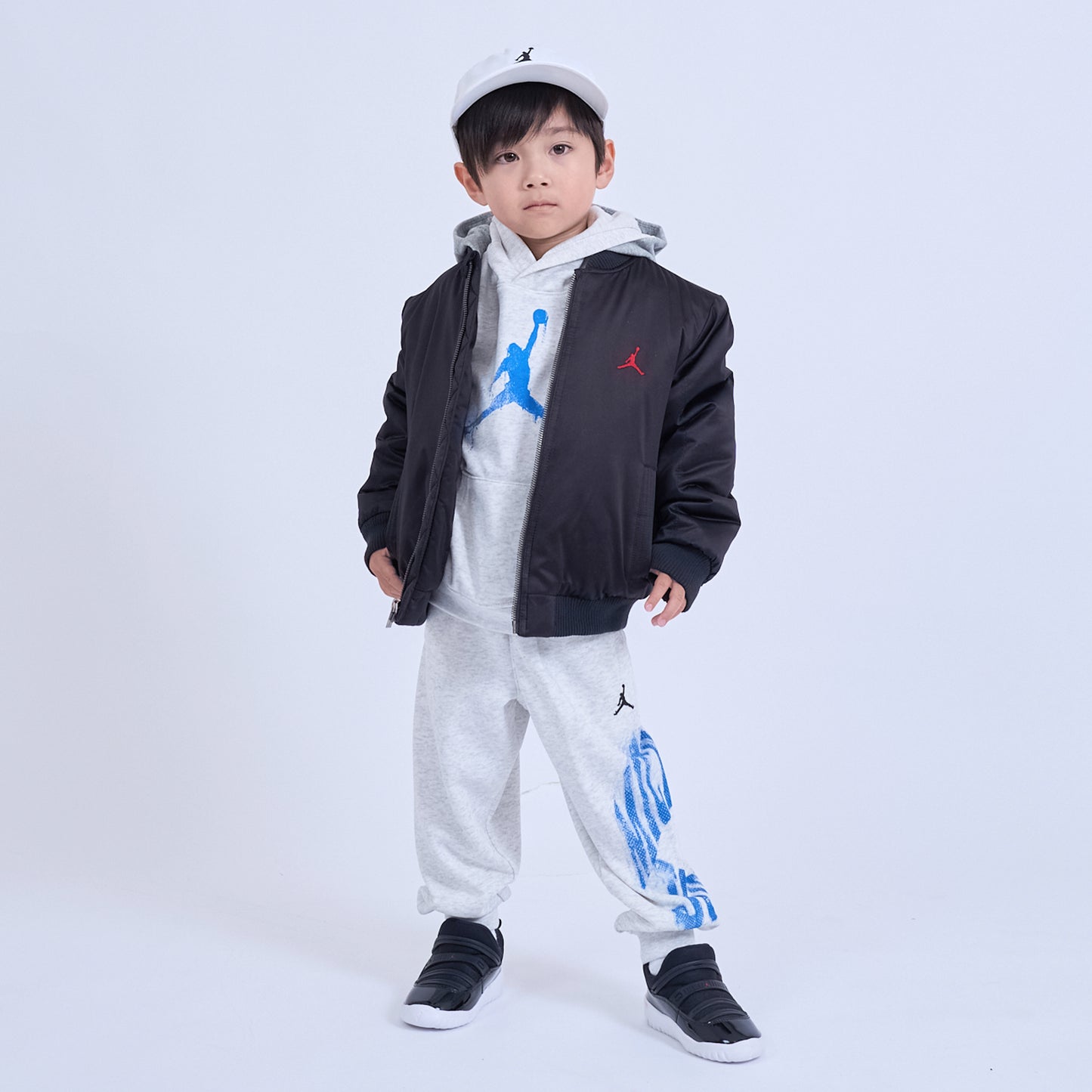 キッズ(105-120cm) アウター JORDAN(ジョーダン) JDN BIG LOGO HOODED BOMBER