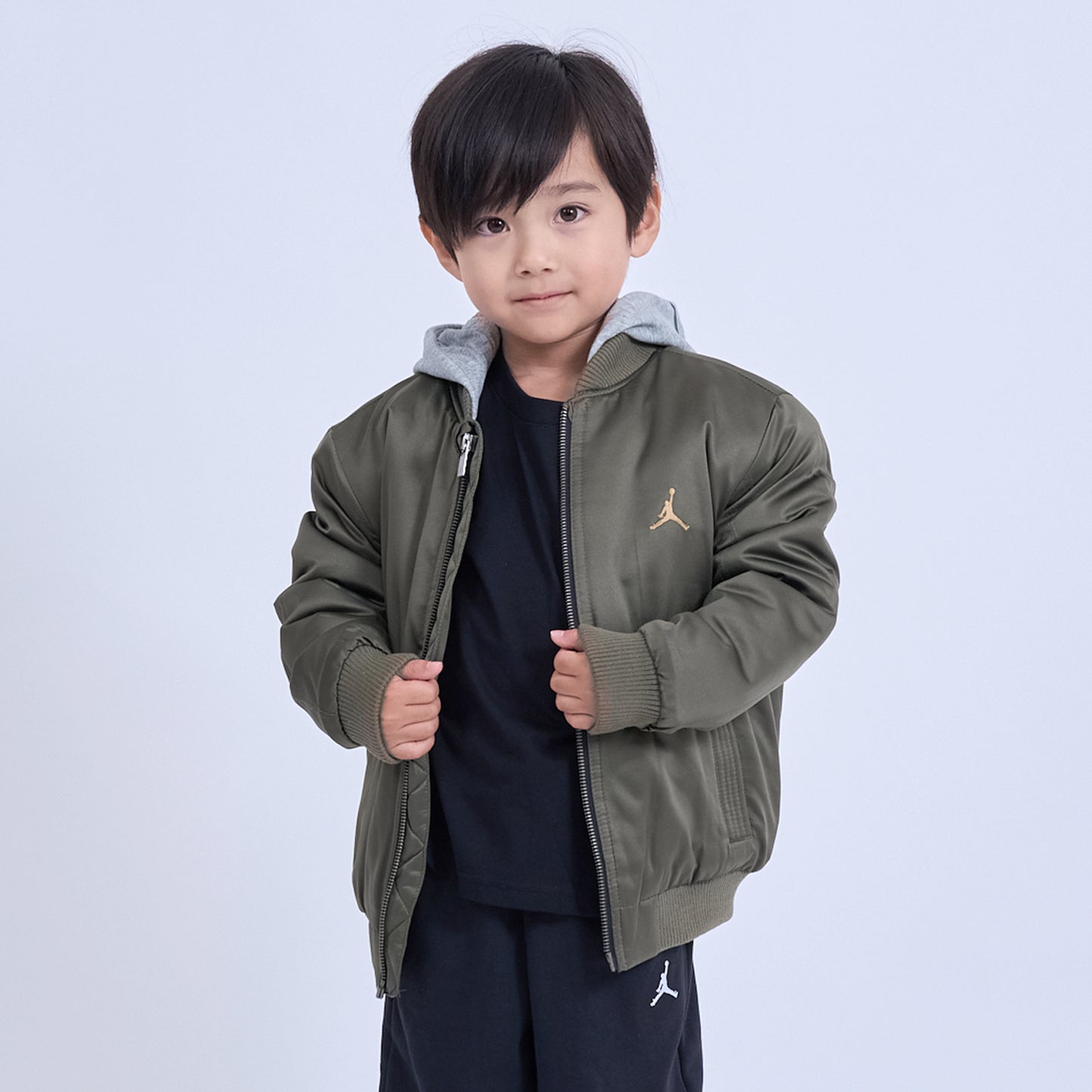 キッズ(105-120cm) アウター JORDAN(ジョーダン) JDN BIG LOGO HOODED BOMBER