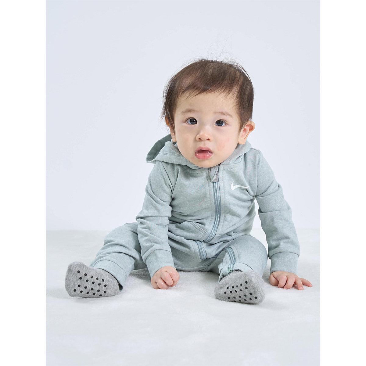 ベビー(55-70cm) ロンパース NIKE(ナイキ) NKN ESSENTIALS HOODED COVERALL
