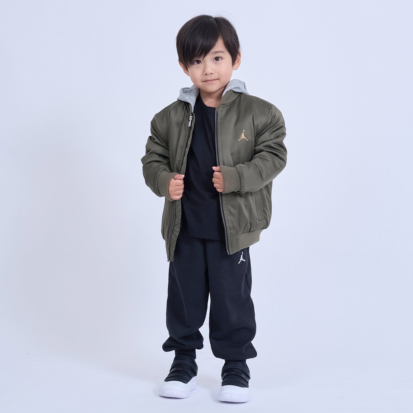 キッズ(105-120cm) アウター JORDAN(ジョーダン) JDN BIG LOGO HOODED BOMBER