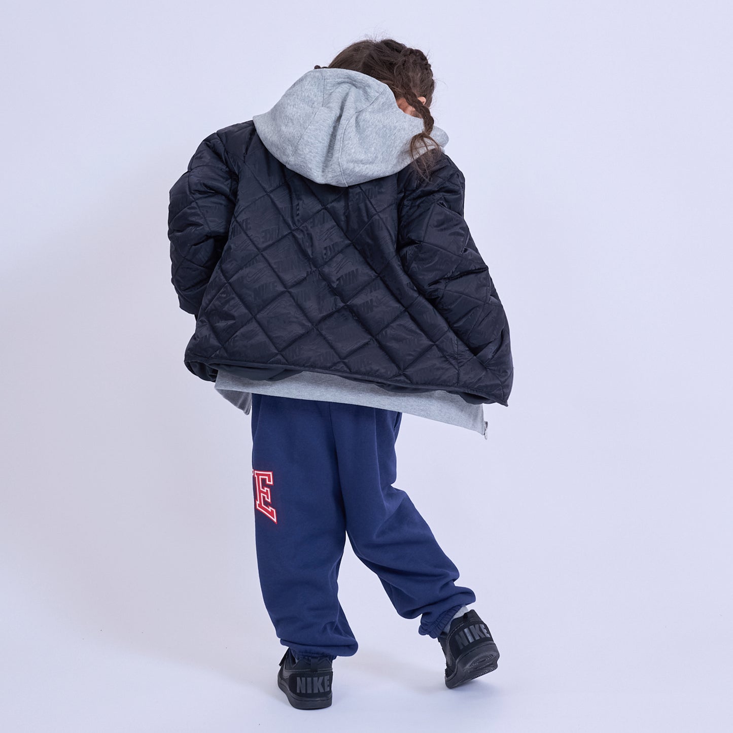 キッズ(105-120cm) アウター NIKE(ナイキ) NKN FLEECE HOODED QUILT JACKET