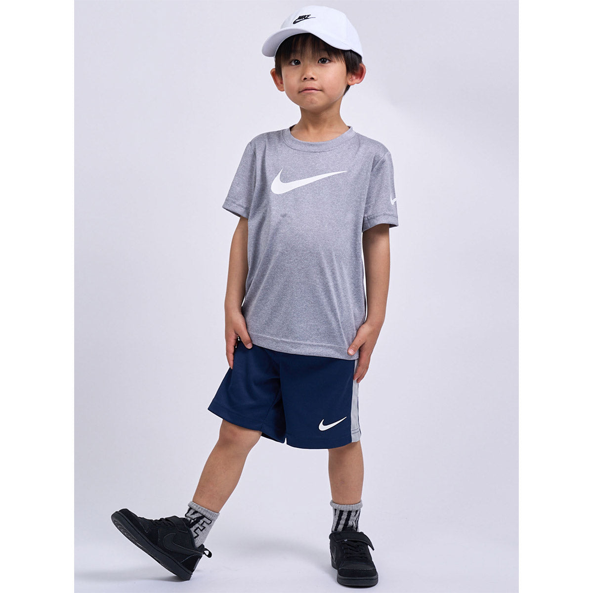 キッズ(105-120cm) セット商品 NIKE(ナイキ) NKB SWOOSH SS TEE & SHORT SET
