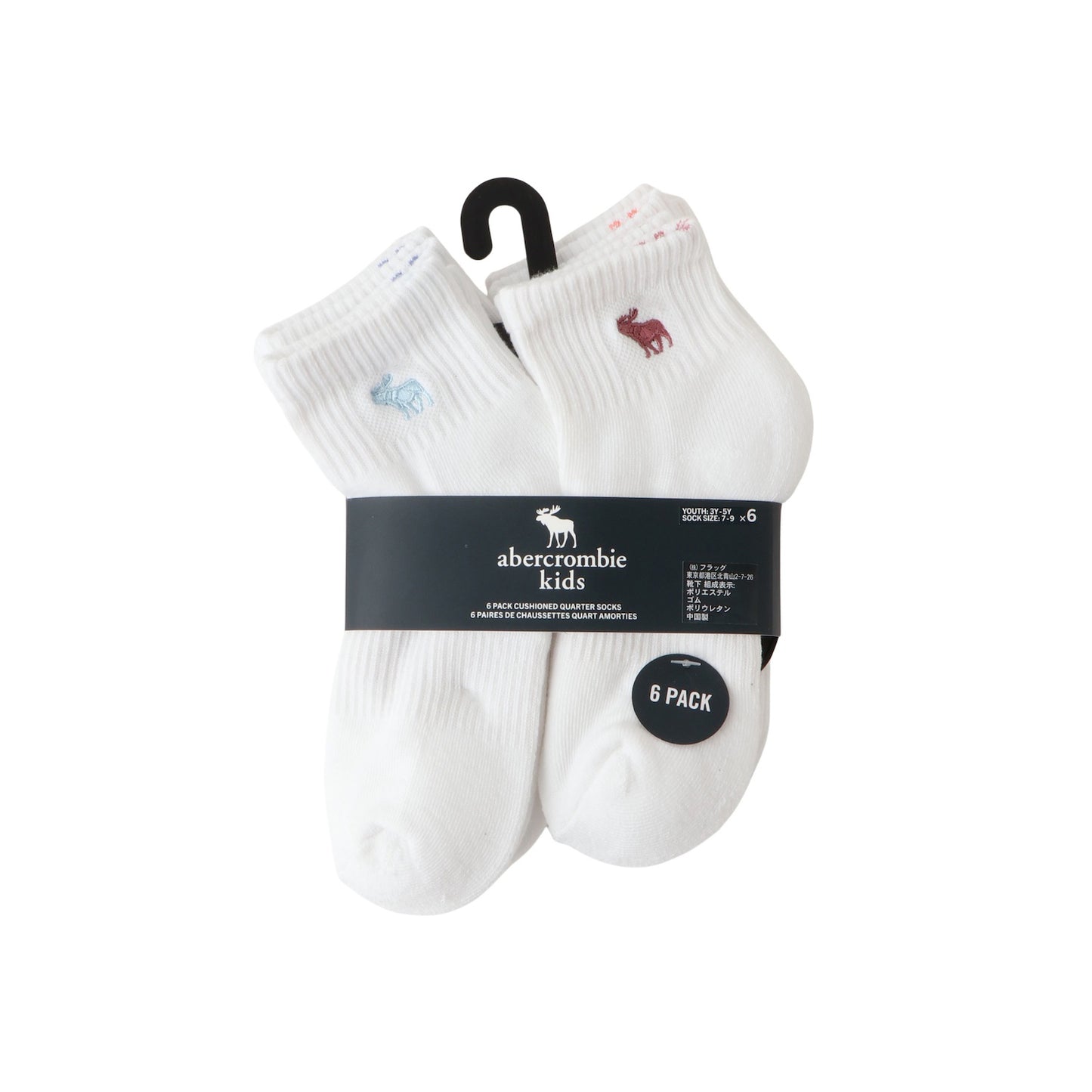 ソックス(17-25cm) A&F(アバクロンビー&フィッチ) AFHN 6PK ANKLE SOCK