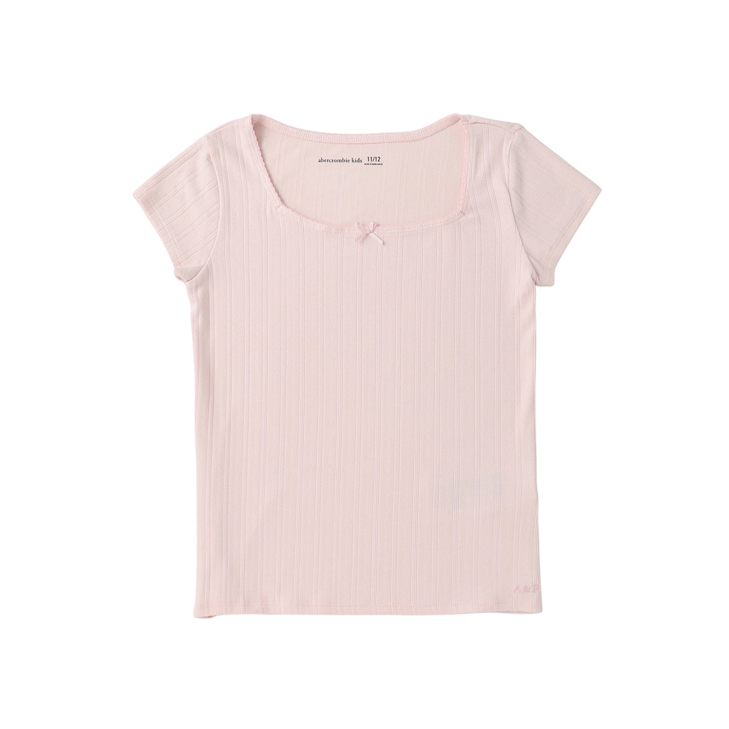 【110-170cm】 Tシャツ A&F(アバクロンビー&フィッチ) AFG SS POINTELLE SQUARE NECK T