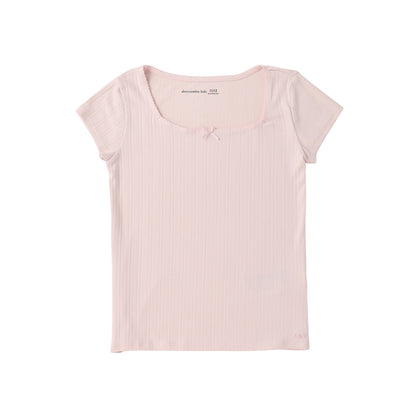 【110-170cm】 Tシャツ A&F(アバクロンビー&フィッチ) AFG SS POINTELLE SQUARE NECK T