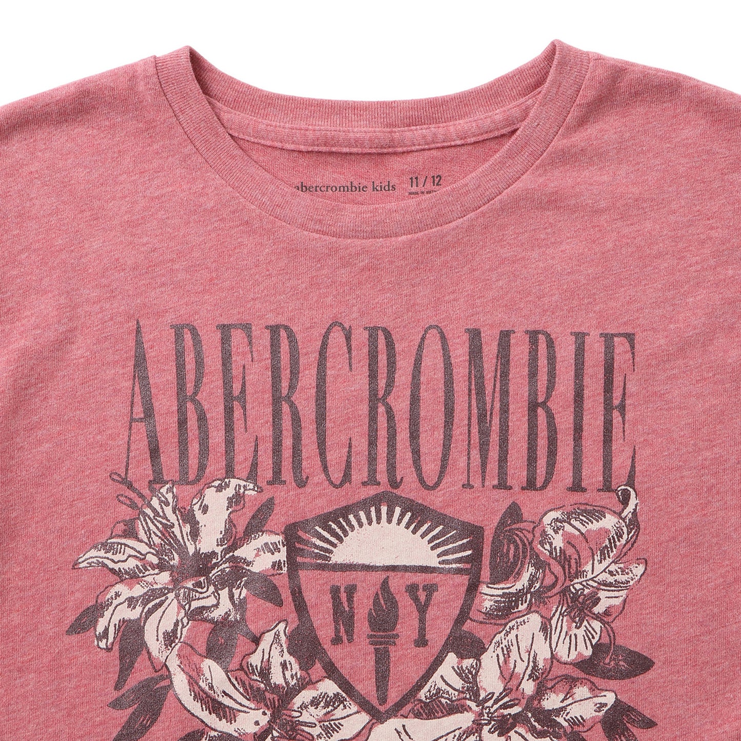 【110-170cm】 Tシャツ A&F(アバクロンビー&フィッチ) AFG FLORAL NY CREST BOXY TEE