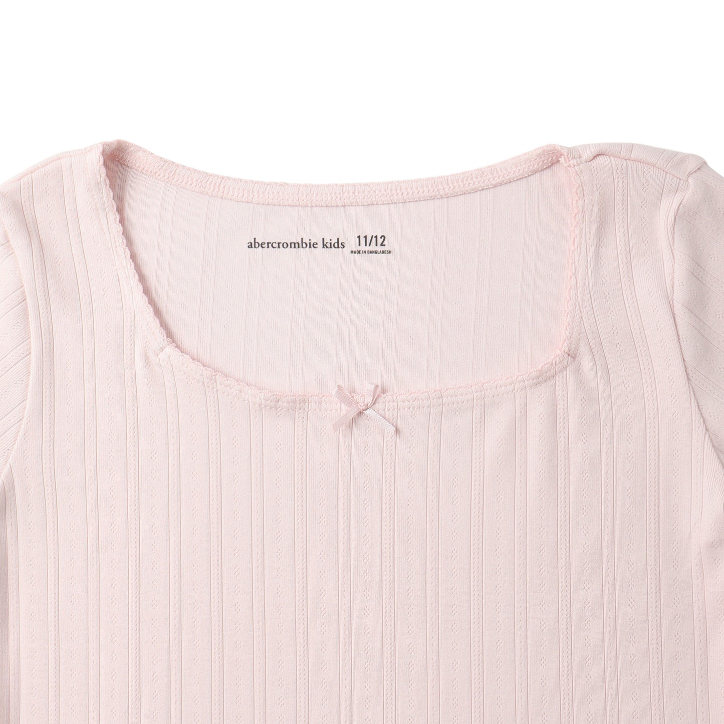 【110-170cm】 Tシャツ A&F(アバクロンビー&フィッチ) AFG SS POINTELLE SQUARE NECK T